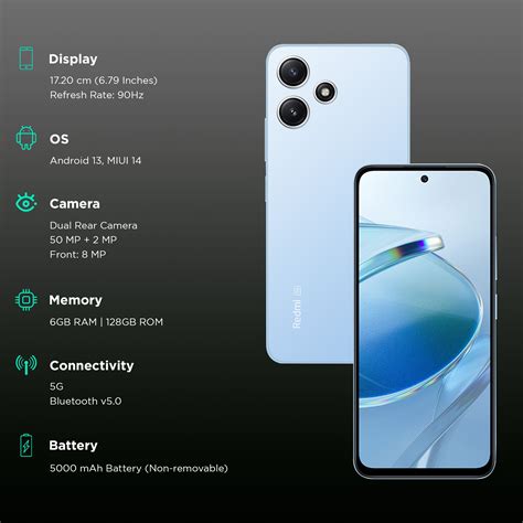 Buy Redmi 12 5G 6GB RAM 128GB Pastel Blue Online Croma