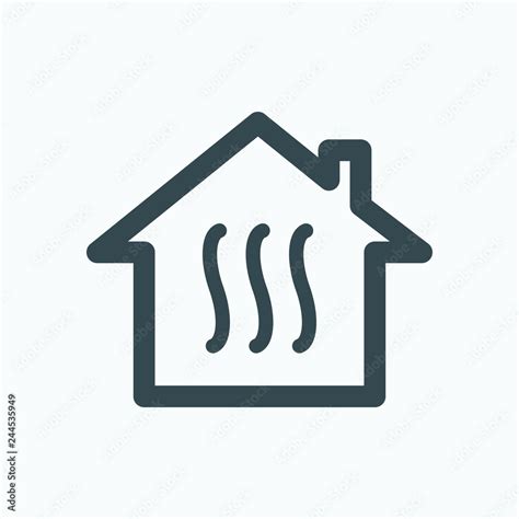 House Heating Icon Home Heating System Vector Icon Stock Vector