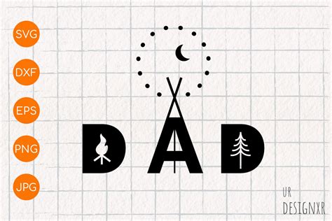 Camping Dad SVG Design Graphic By Urdesignxr Creative Fabrica