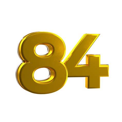 Mental Yellow 84 3d Number 11154515 Png