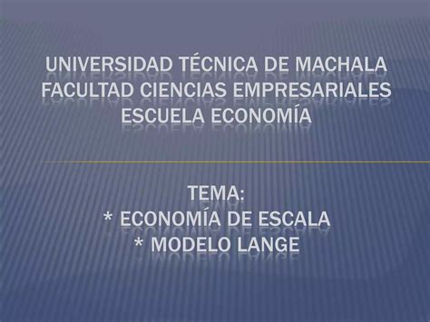 Economia De Escala Ppt Descarga Gratuita