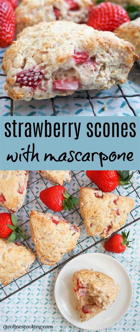 Delicious Strawberry Scones With Mascarpone