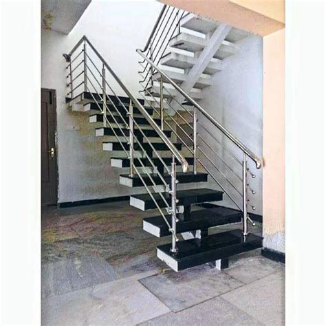 Silver Polished Stainless Steel Staircase Railing For Home At Best