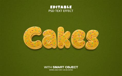 Premium Psd Cake Editable Text Effect