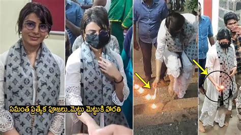 Samantha Visited Murugan Temple In Palani Prayed For Her Health And