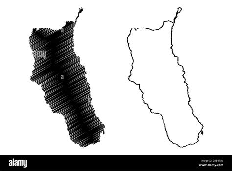 Lake Poso Republic Of Indonesia Sulawesi Map Vector Illustration