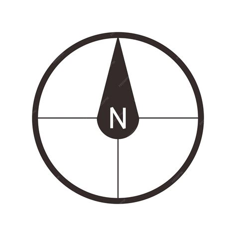 Architectural north arrow and compass outline vector | Premium AI ...