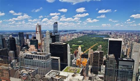 Premium Photo | The view from rockefeller center in new york city ...