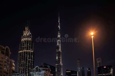 Burj Khalifa Tower in Dubai at Night Editorial Photography - Image of building, arabian: 305565572