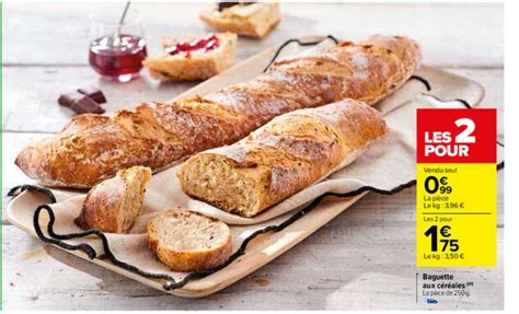 Promo Baguette Aux C R Ales Chez Carrefour Icatalogue Fr