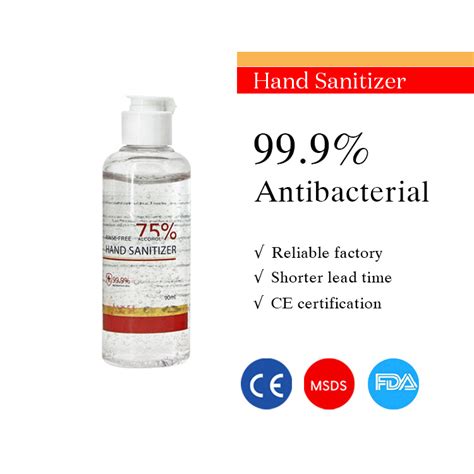 Bottle Packaging Alcohol Liquid Gel Antibacterial Disinfectant Hand