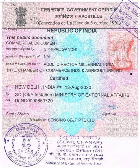 Registration Certificate Apostille Service Attestation Service MEA