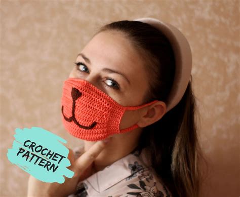 Easy Crochet Face Mask Crochet Pattern Face Mask And Dust Etsy