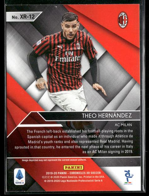 2019 20 Panini Chronicles Theo Hernandez XR 12 XR Rookies Orange NM MT