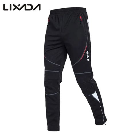 Lixada Men S Cycling Pants Athletic Pants Windproof Thermal Fleece