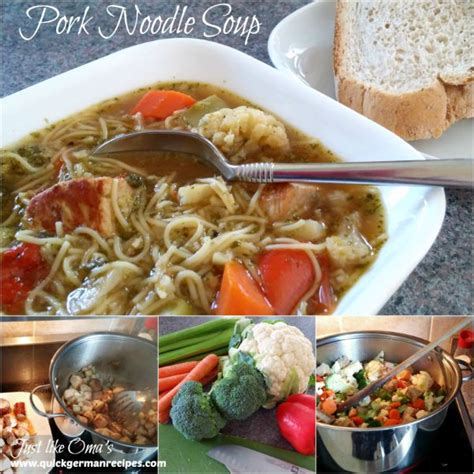 German Pork Noodle Soup Oma S Nudelsuppe Mit Schweinefleisch Rezept