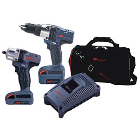 Ingersoll Rand Iqv20 202 20v Cordless Drillimpact Combination Kit