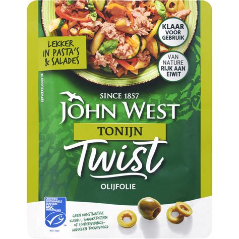 John West Tonijn Twist Olijfolie 1 1 GRATIS Aanbieding Bij Albert Heijn