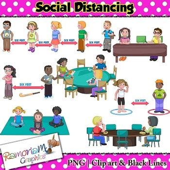 Social Distancing Clip art by RamonaM Graphics | TpT