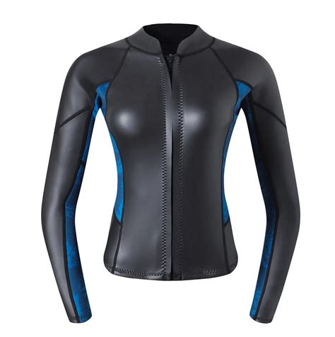 Dive SAIL Women S 2 Mm Wetsuit Jacket Top Long Sleeve Neoprene