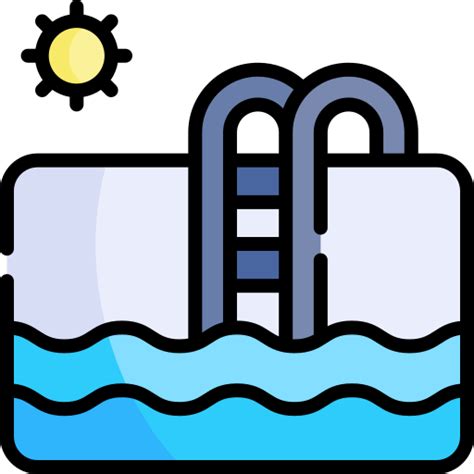 Swimming Pool Kawaii Lineal Color Icon