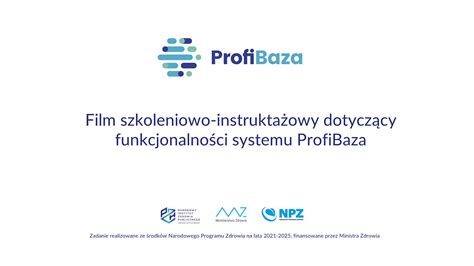 Strefa użytkownika instytucjonalnego Profibaza PZH