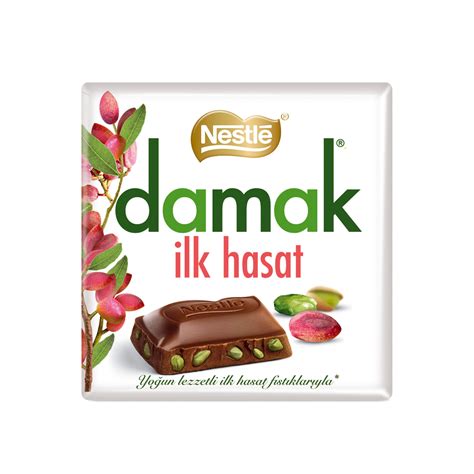 Nestle Damak İlk Hasat Antep Fıstıklı Sütlü Çikolata 60 G