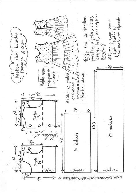 Vestido Ou Salopete Babados Diy Marlene Mukai Molde Infantil