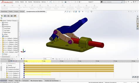 Animaciones estudios y análisis de movimiento en SOLIDWORKS Motion DMD