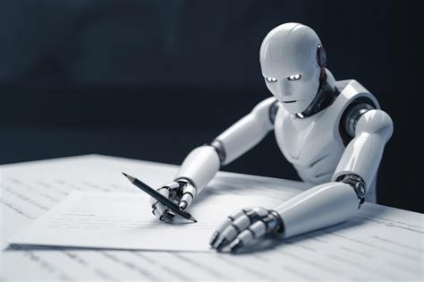 Premium AI Image Artificial Intelligence Robot Writing