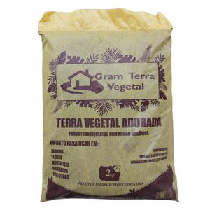 Terra Vegetal Adubada 2kg Gram Terra Leroy Merlin