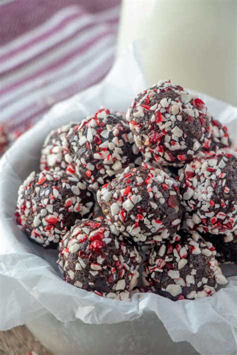 No Bake Chocolate Peppermint Balls Happy Healthy Mama