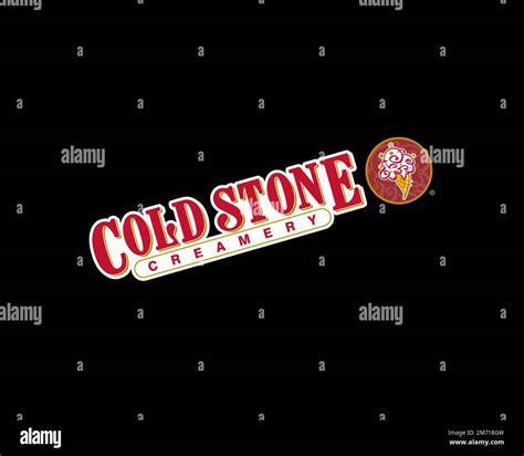 Cold Stone Creamery Rotated Logo Black Background Stock Photo Alamy