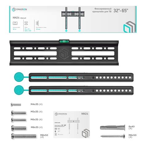 ONKRON кронштейн для телевизора 32"-65" фиксированный, чёрный NN24