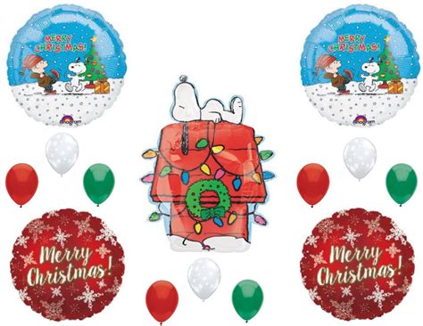 Charlie Brown Peanuts Snoopy Christmas Party Balloons Decoration