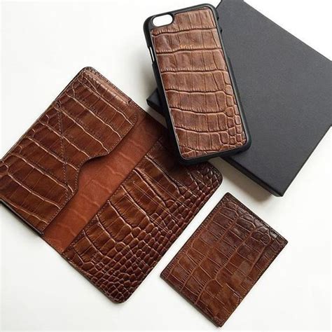 Mens Luxury Leather Iphone Cases Alligator Iphone Cases Covers For Men