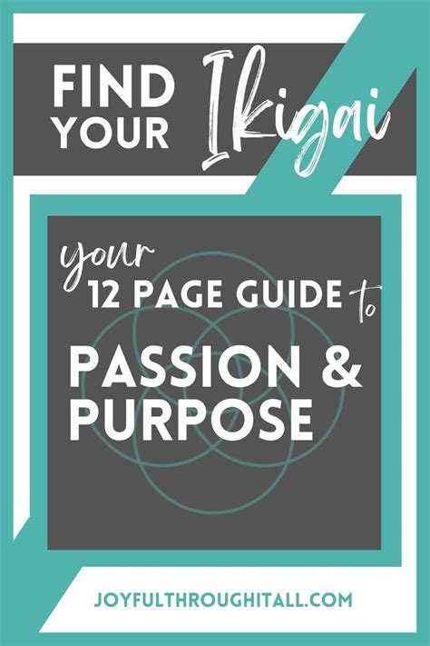 Find Your Ikigai Printable Worksheet Ikigai Planner Ikigai Worksheet