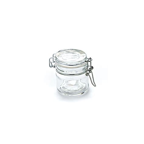 American Metalcraft Hmmj4 4 Oz Mini Apothecary Jar With Hinged Lid