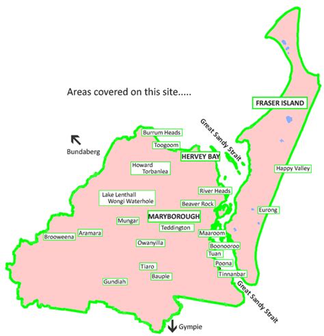 Fraser Coast Map - Fraser Coast Attractions