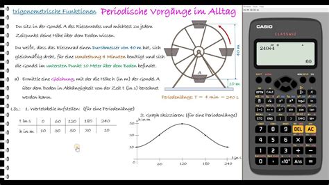 Lernvideo Periodische Vorg Nge Im Alltag Anwendungsaufgabe