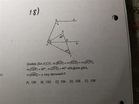 Acil Geometri Sorusu Z Ml Olsun L Tfen Eodev