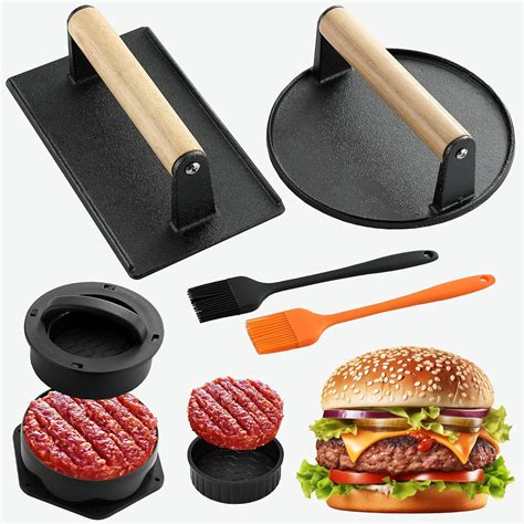 Amazon POLIGO Kit De Prensa De Hamburguesa Smash De 5 Piezas