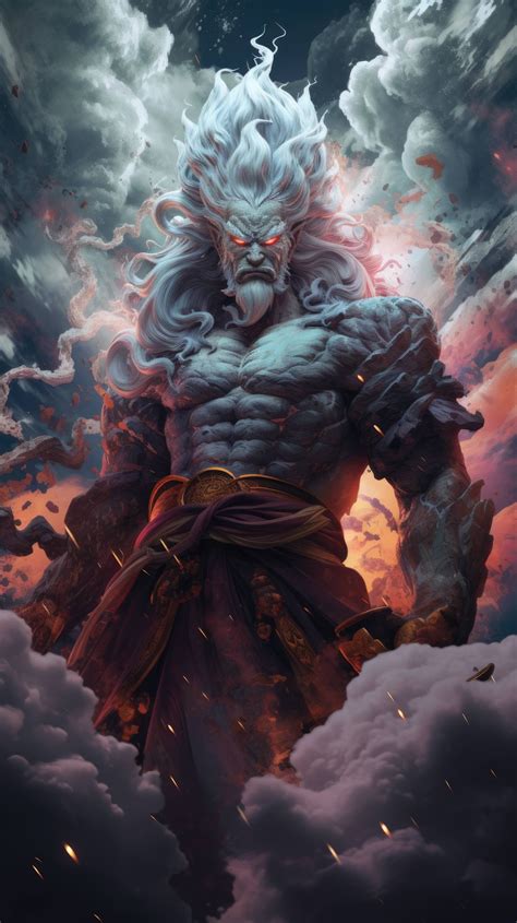 Raijin The Japanese God Of Thunder And Lightning Unleashes Fearsome