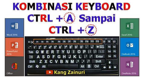 Fungsi Tombol Komputer Ctrl A Sampai Ctrl Z Youtube