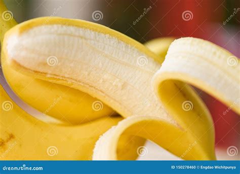 Banana Peel / Close Up Od Fresh Ripe a Banana Fruit Peeled Stock Photo - Image of diet, organic ...