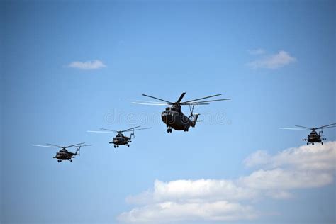 Military Helicopters Victory Parade Moscow Russia Editorial Stock