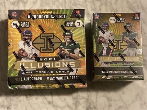 Lot Of 2 2021 Panini ILLUSIONS NFL Football Cards Sealed Mega