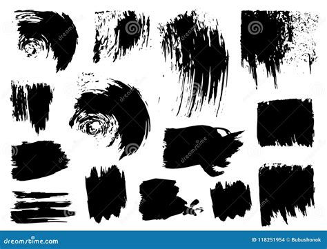 Vector Drawing Paints Strips Grunge Prints Stock Vector