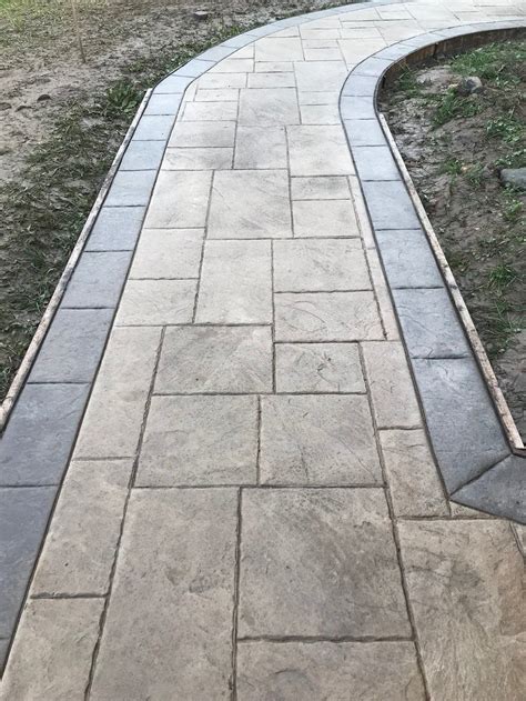 Ashler Slate Stamped Concrete Sidewalk J S General Contracting