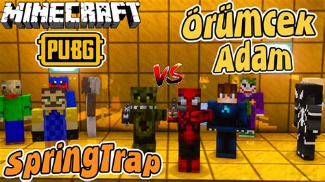 MİNECRAFT PUBG SAVAŞLARI ÖRÜMCEK ADAM vs SPRINGTRAP Minecraft